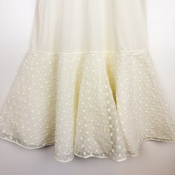 Vintage 1950s Luxite by Holeproof Nylon Slip Dress Nylon Cream - Size 34 - Picture 2 of 10